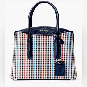 NWT Kate Spade Margaux Plaid Medium Satchel